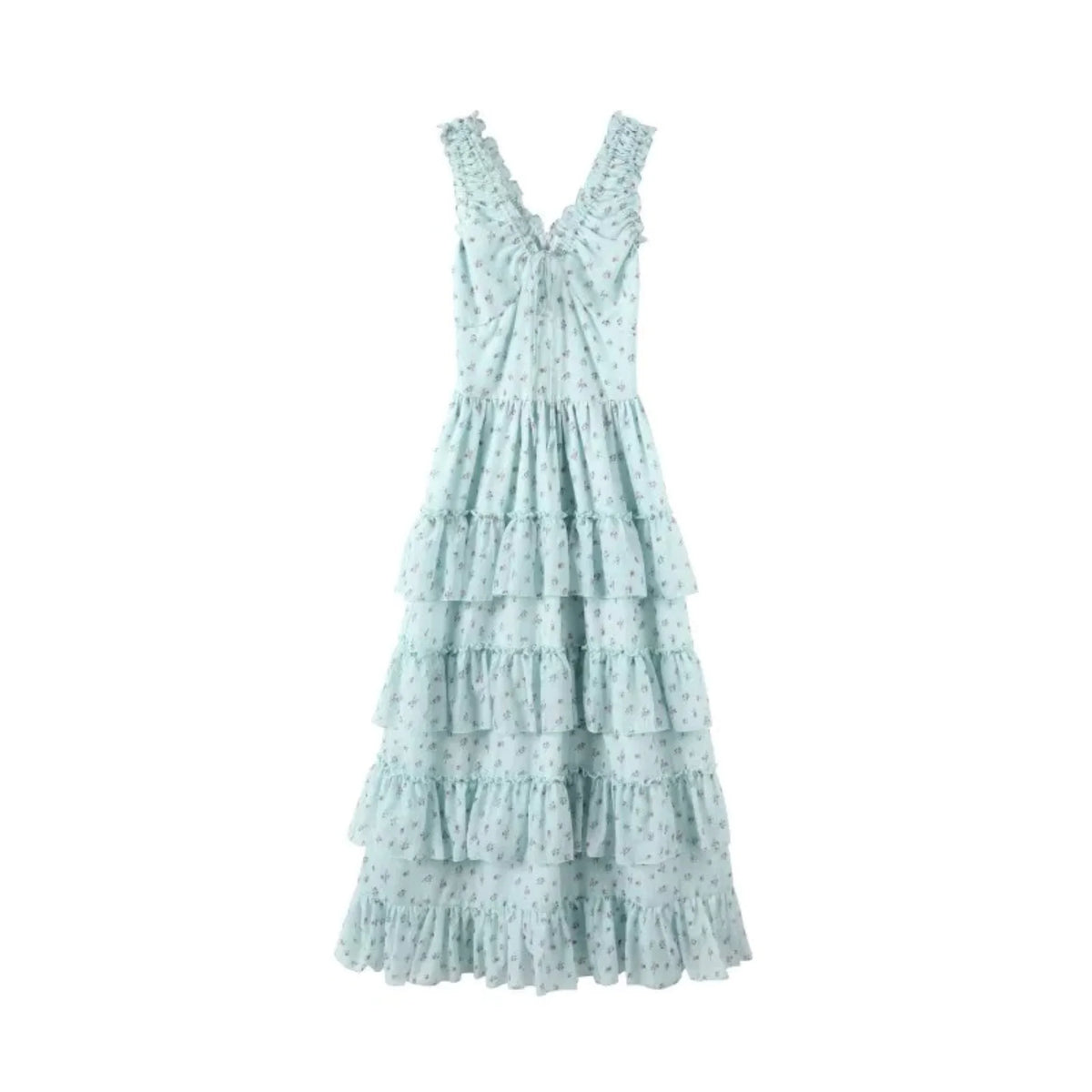 Mint Green Floral Dress