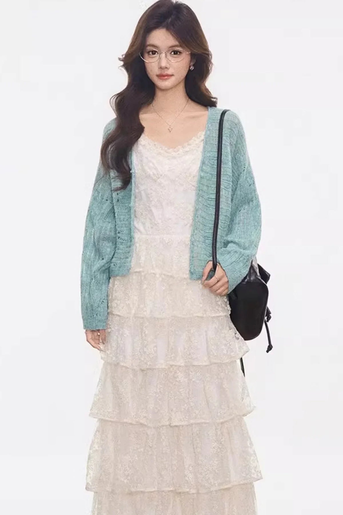 Mint Green Lace Dress Set-Up