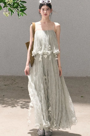 Mint Lace Spaghetti Strap Dress