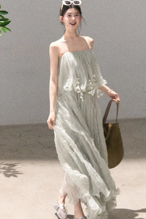 Mint Lace Spaghetti Strap Dress