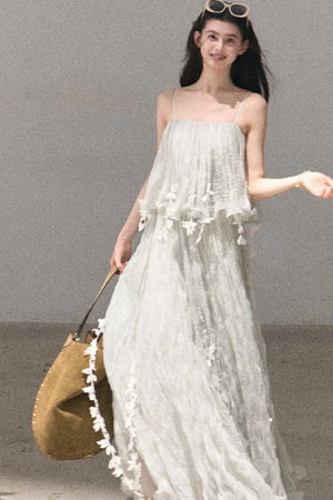 Mint Lace Spaghetti Strap Dress