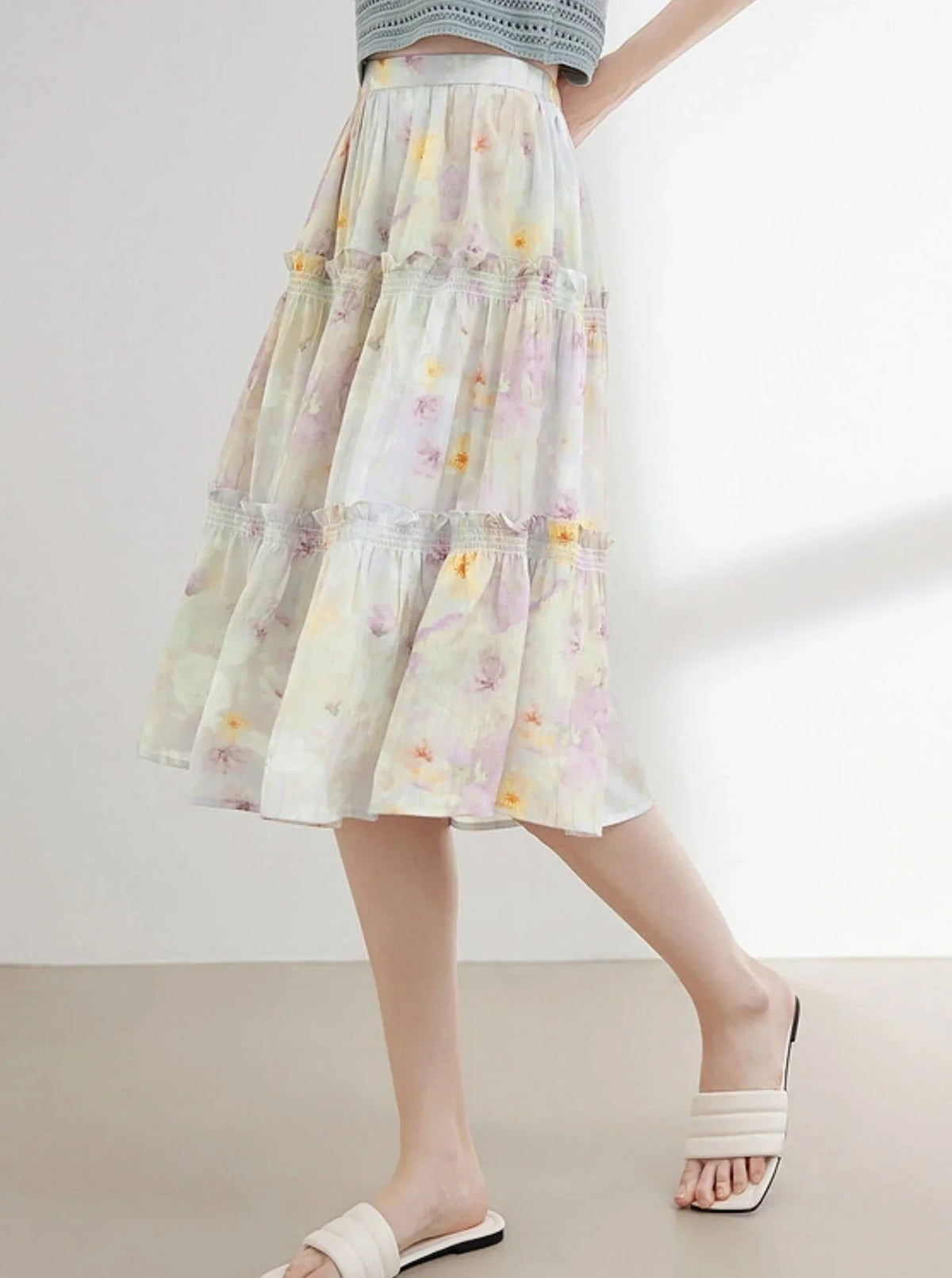 Mint Mambo Floral Skirt