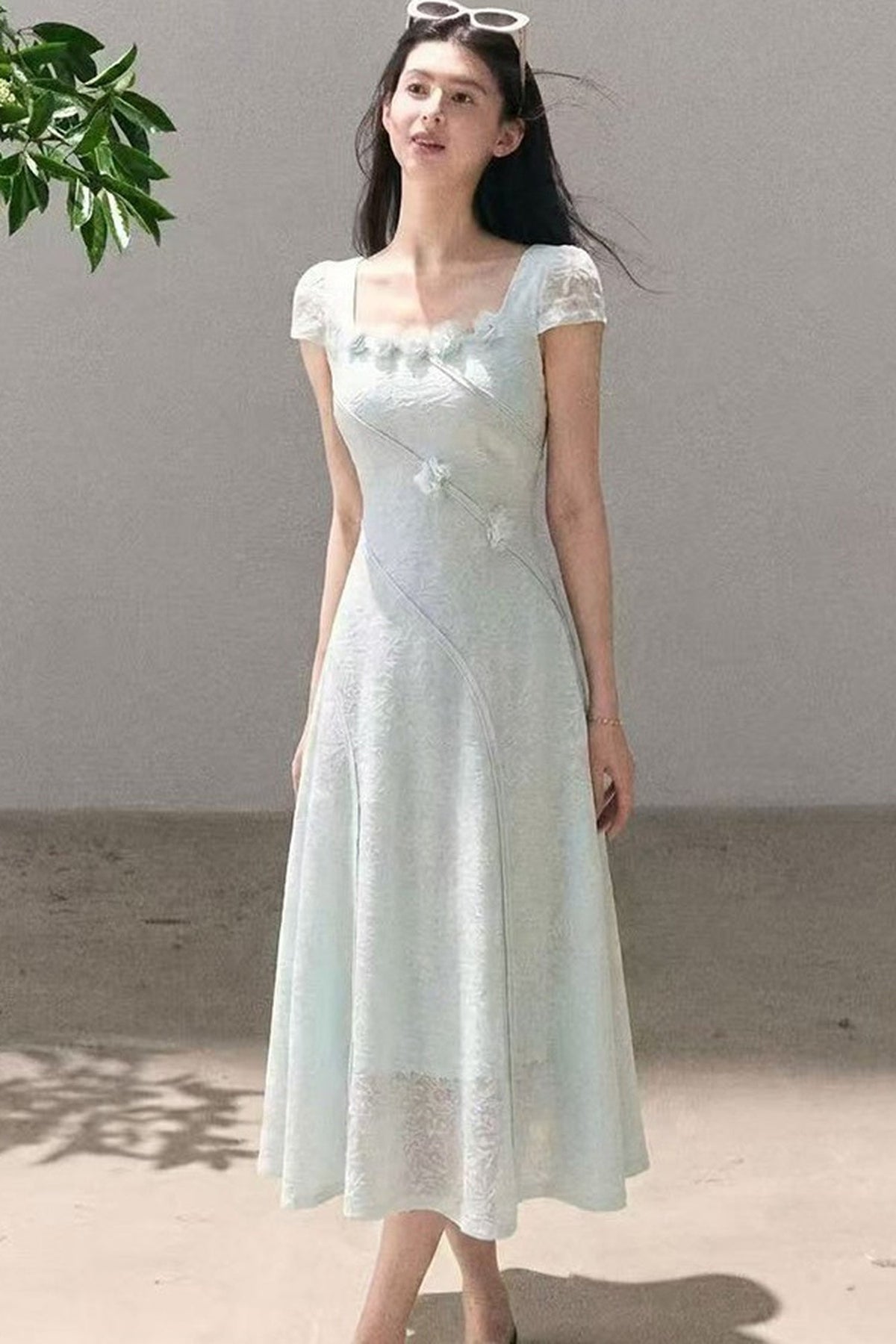 Mint Mambo Jacquard Dress