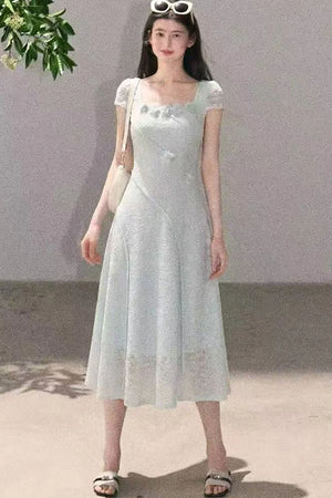 Mint Mambo Jacquard Dress