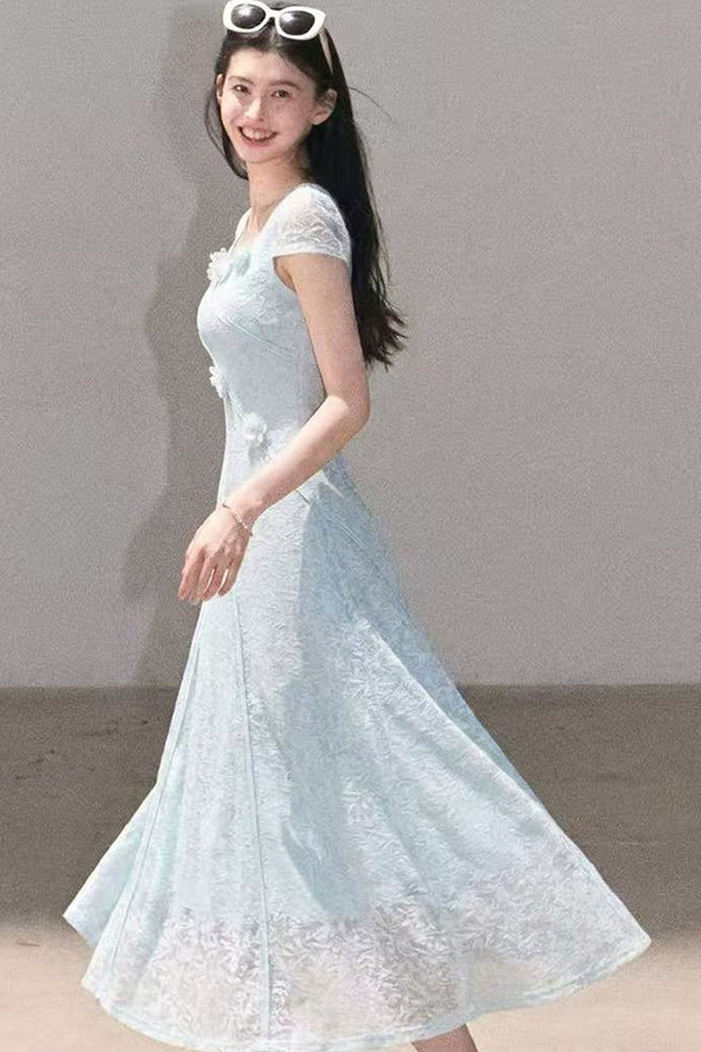 Mint Mambo Jacquard Dress