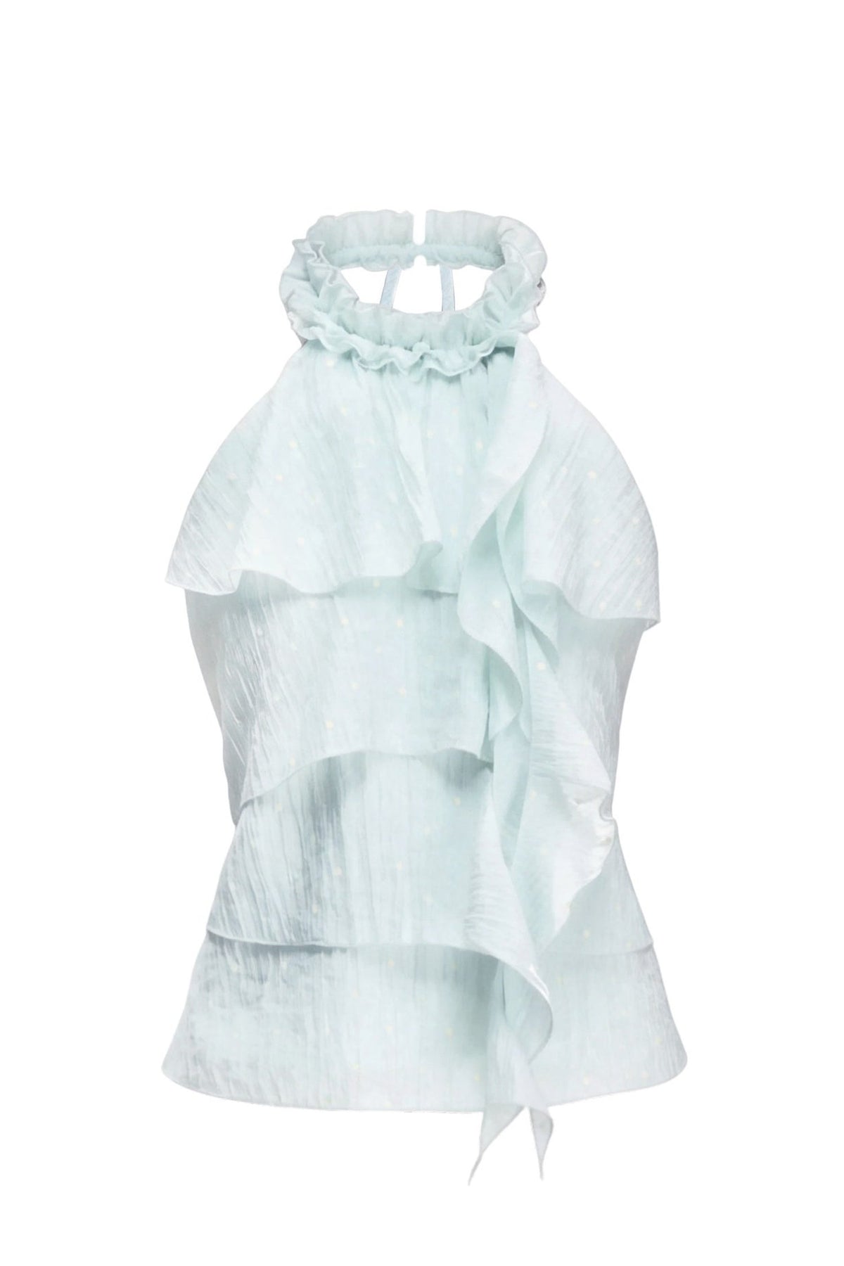 Mint Polka Dot Halter Top Set-Up