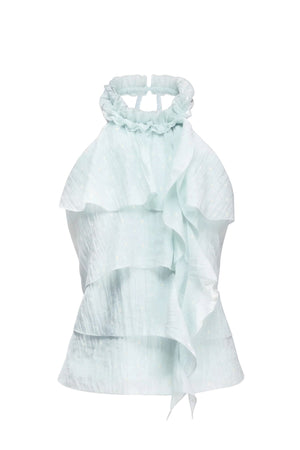 Mint Polka Dot Halter Top Set-Up