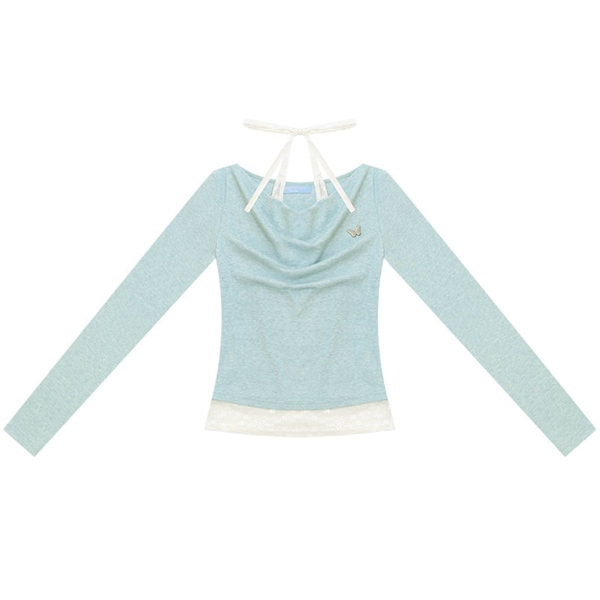 Mist Blue-Green Knitted Top