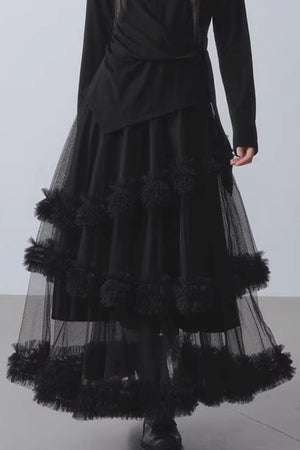 Mist Falling Mesh Skirt