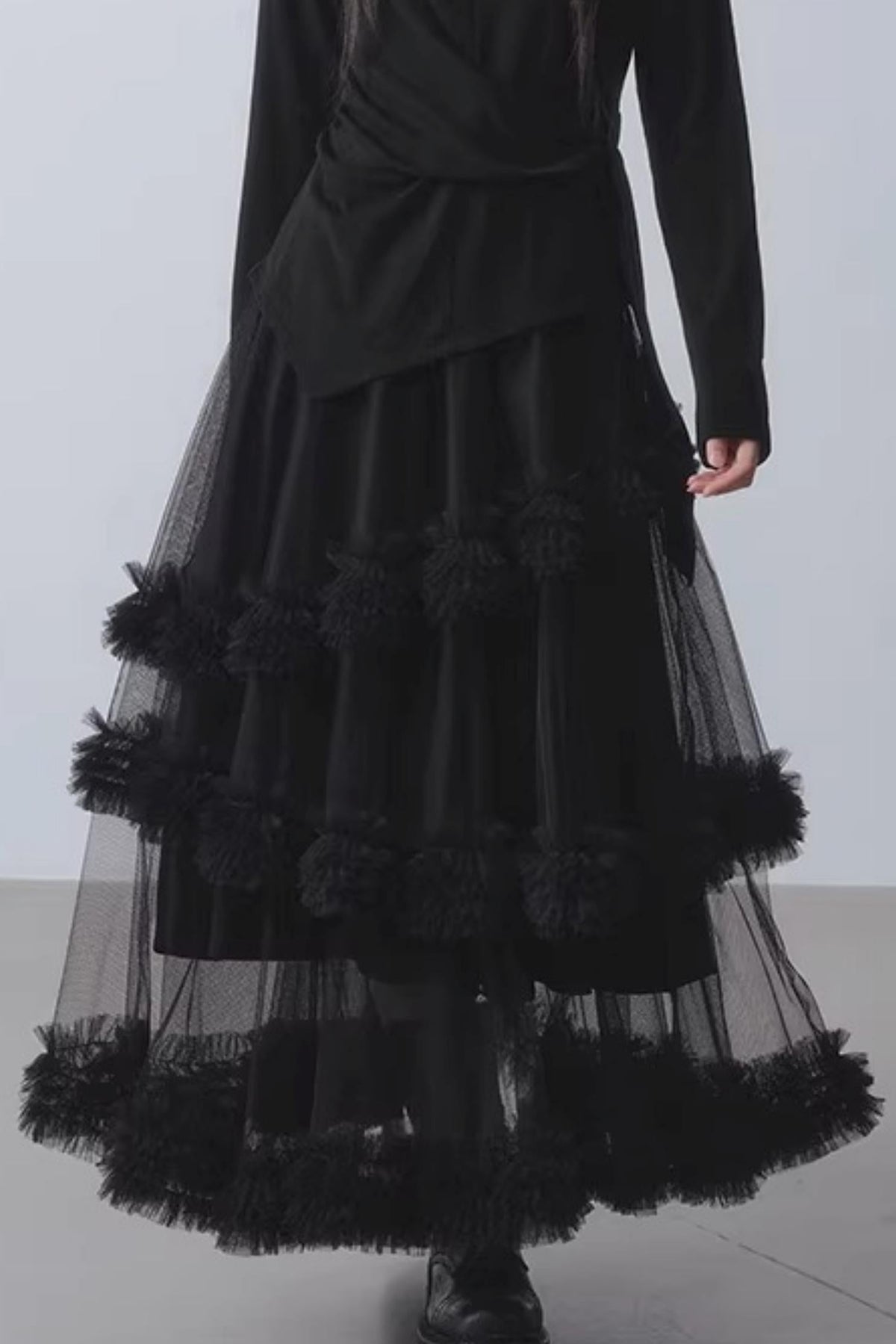 Mist Falling Mesh Skirt