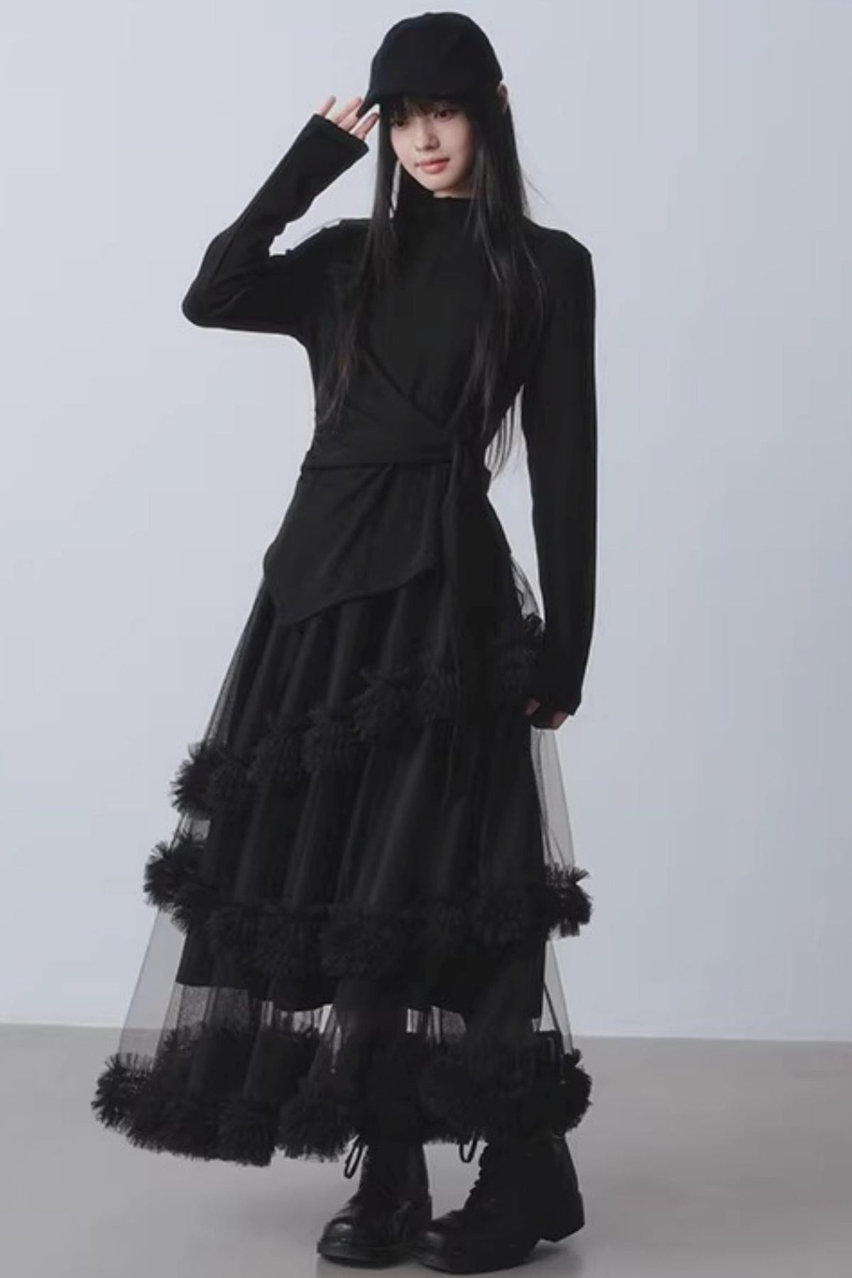 Mist Falling Mesh Skirt