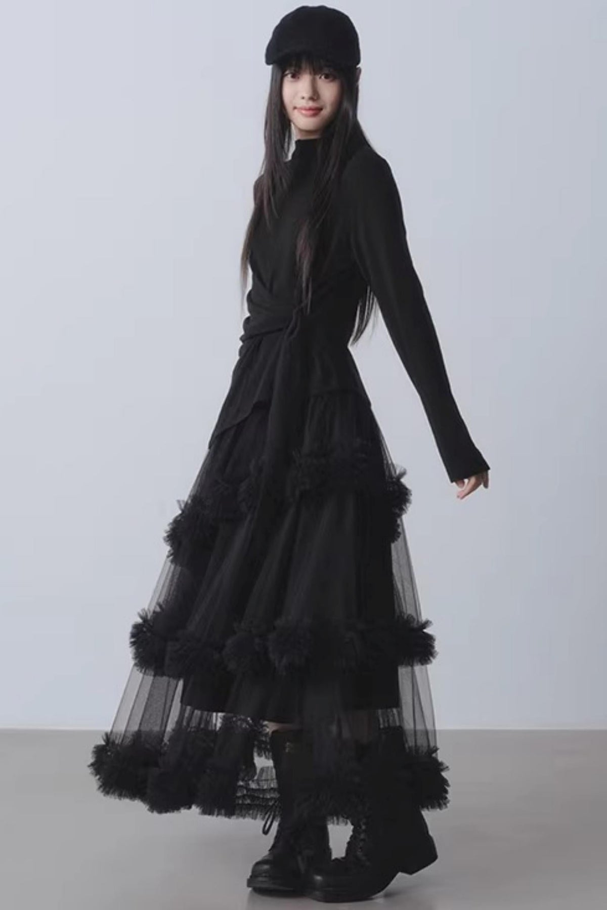 Mist Falling Mesh Skirt