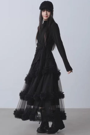 Mist Falling Mesh Skirt