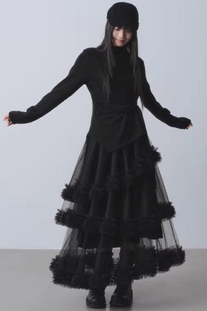 Mist Falling Mesh Skirt