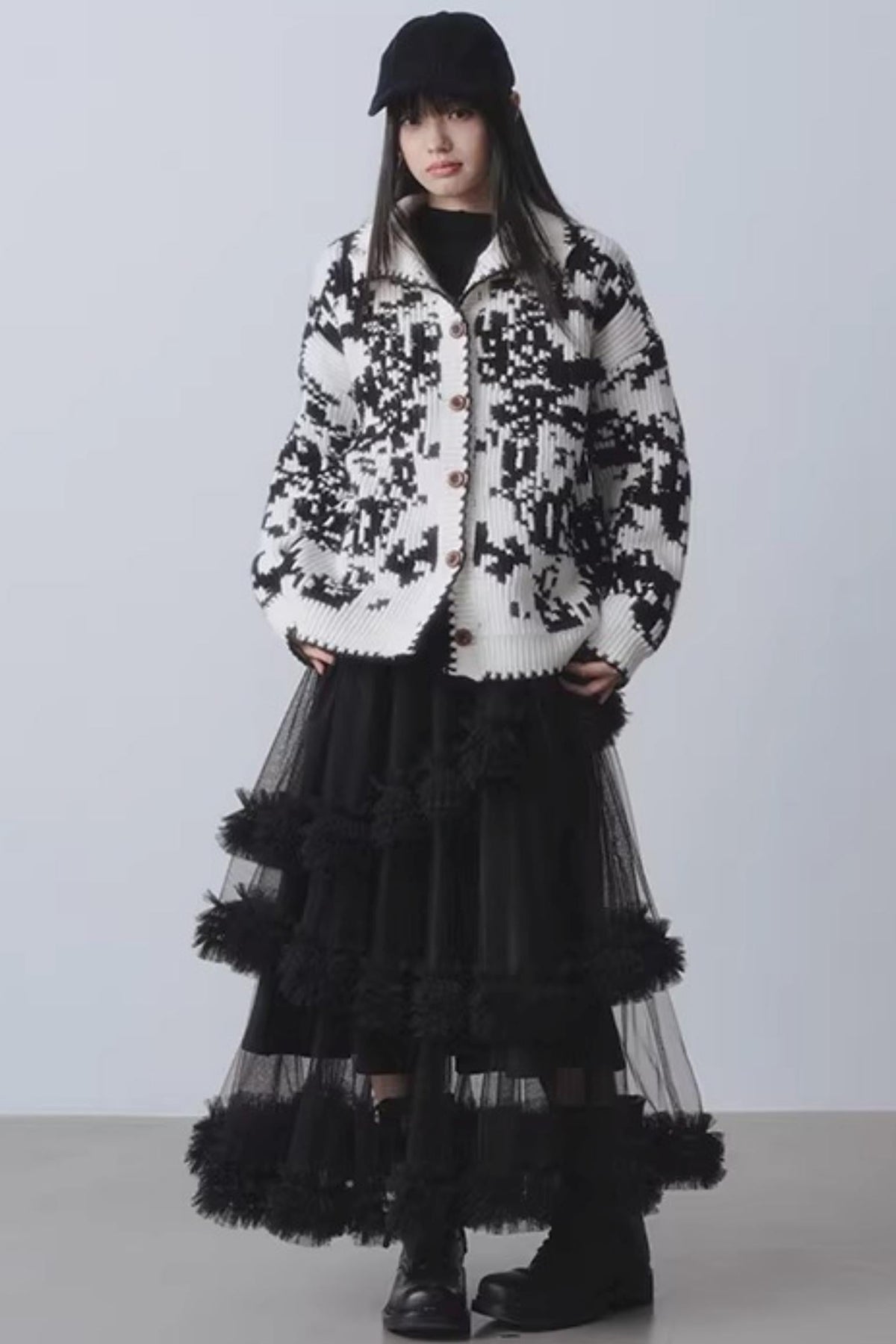 Mist Falling Mesh Skirt