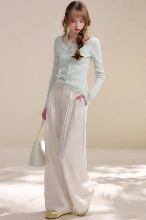 Mist Mint Wool Cardigan