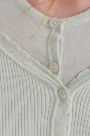 Mist Mint Wool Cardigan