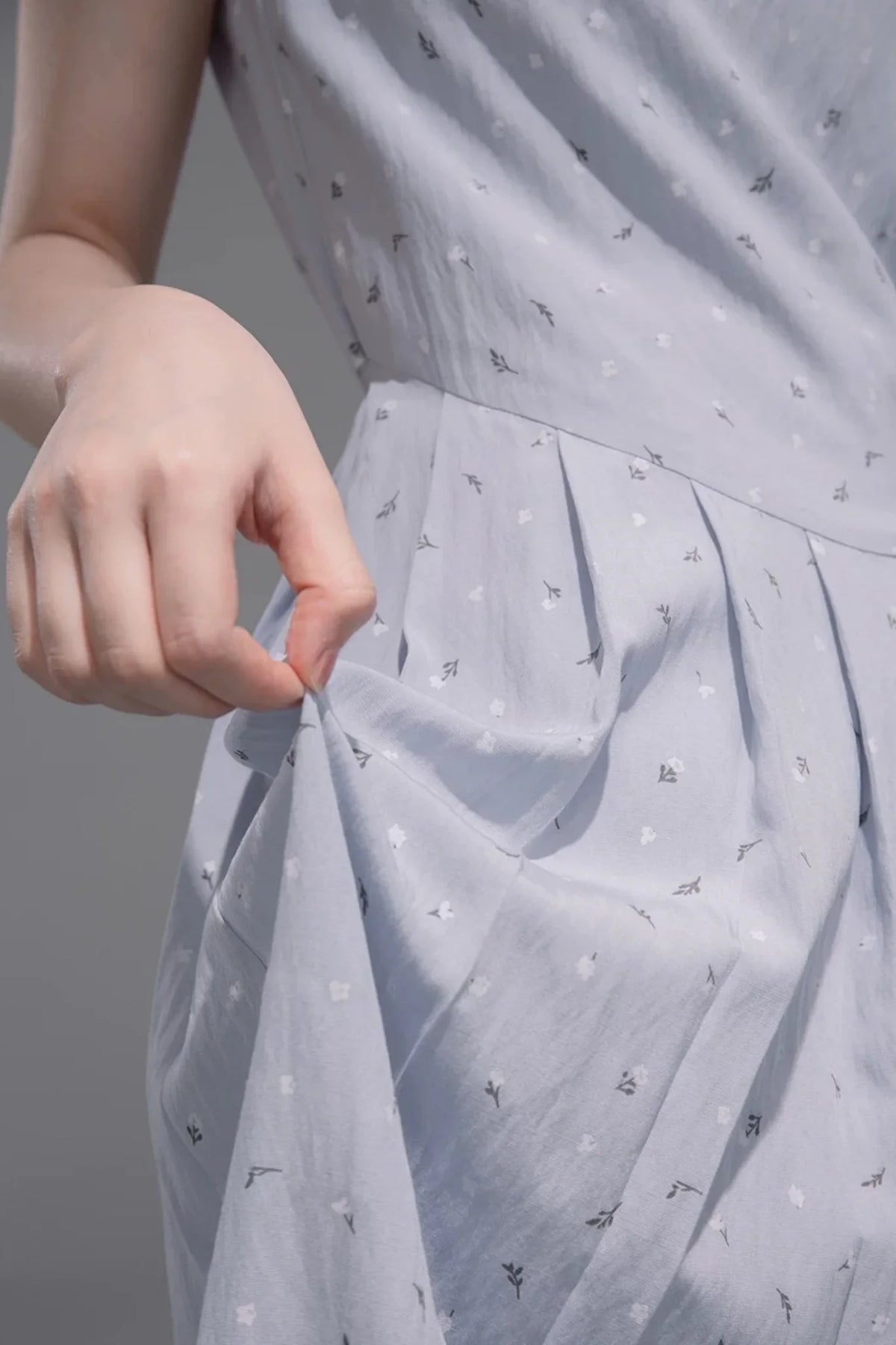 Misty Blue Floral Dress