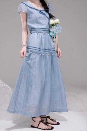 Misty Blue Halter Set