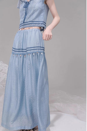 Misty Blue Halter Set