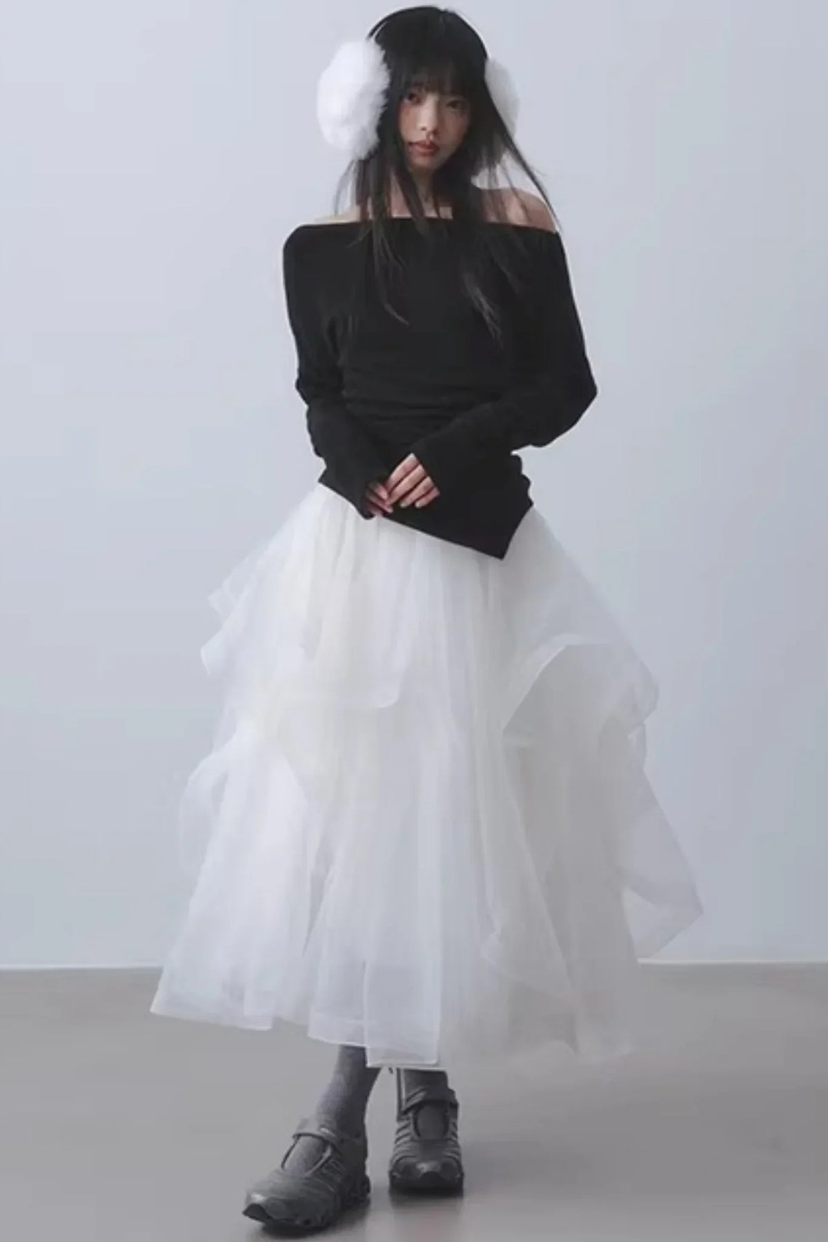 Misty City Pleated Knit Sweater