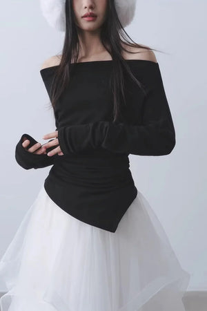 Misty City Pleated Knit Sweater