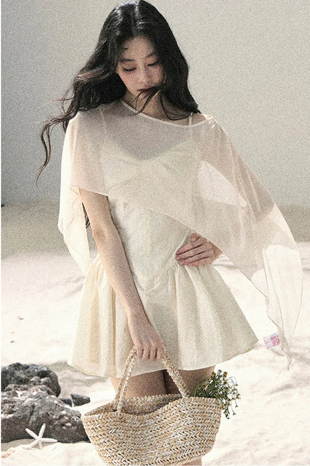 Misty French Puffy Dress Set