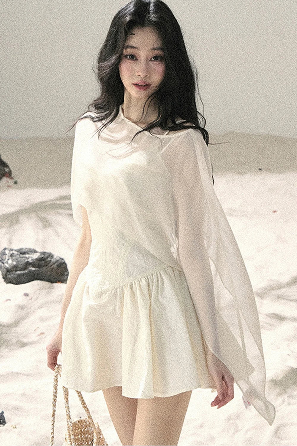Misty French Puffy Dress Set
