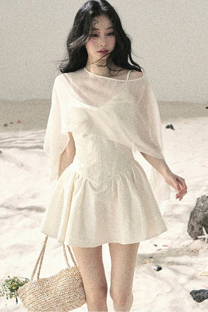 Misty French Puffy Dress Set