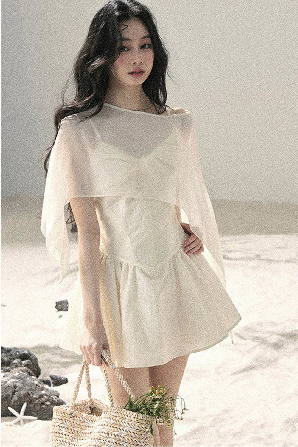 Misty French Puffy Dress Set