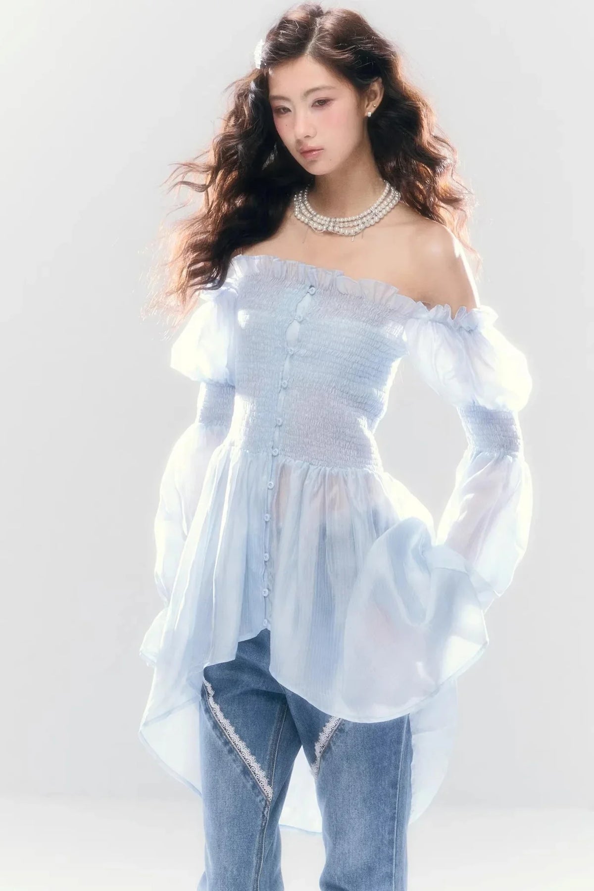 Misty French Ruched Dress