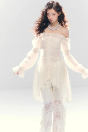 Misty French Ruched Dress
