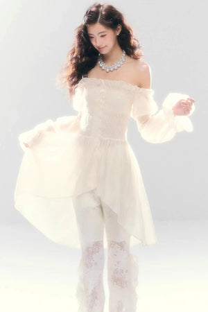 Misty French Ruched Dress