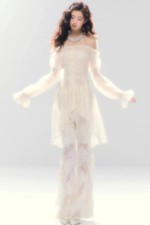 Misty French Ruched Dress