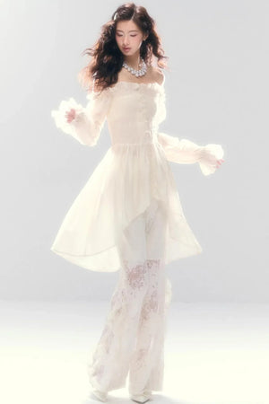 Misty French Ruched Dress