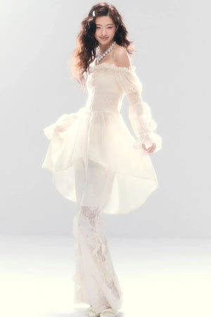 Misty French Ruched Dress