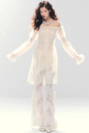 Misty French Ruched Dress