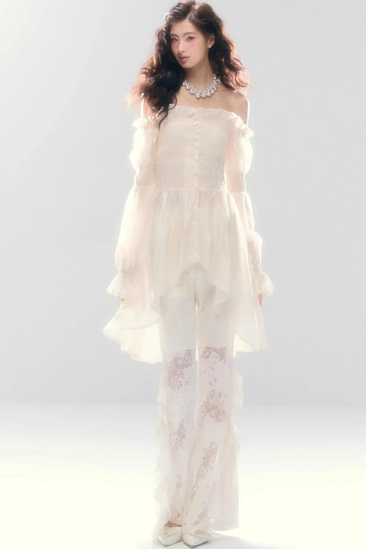 Misty French Ruched Dress