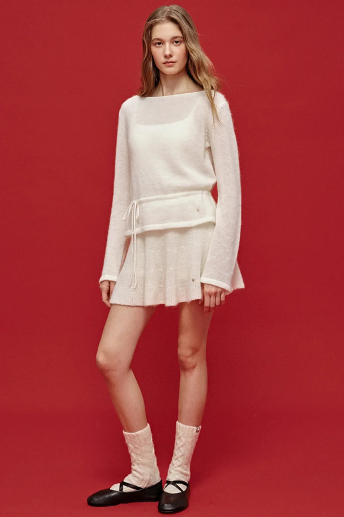 Misty Knit Skirt Top Set-Up