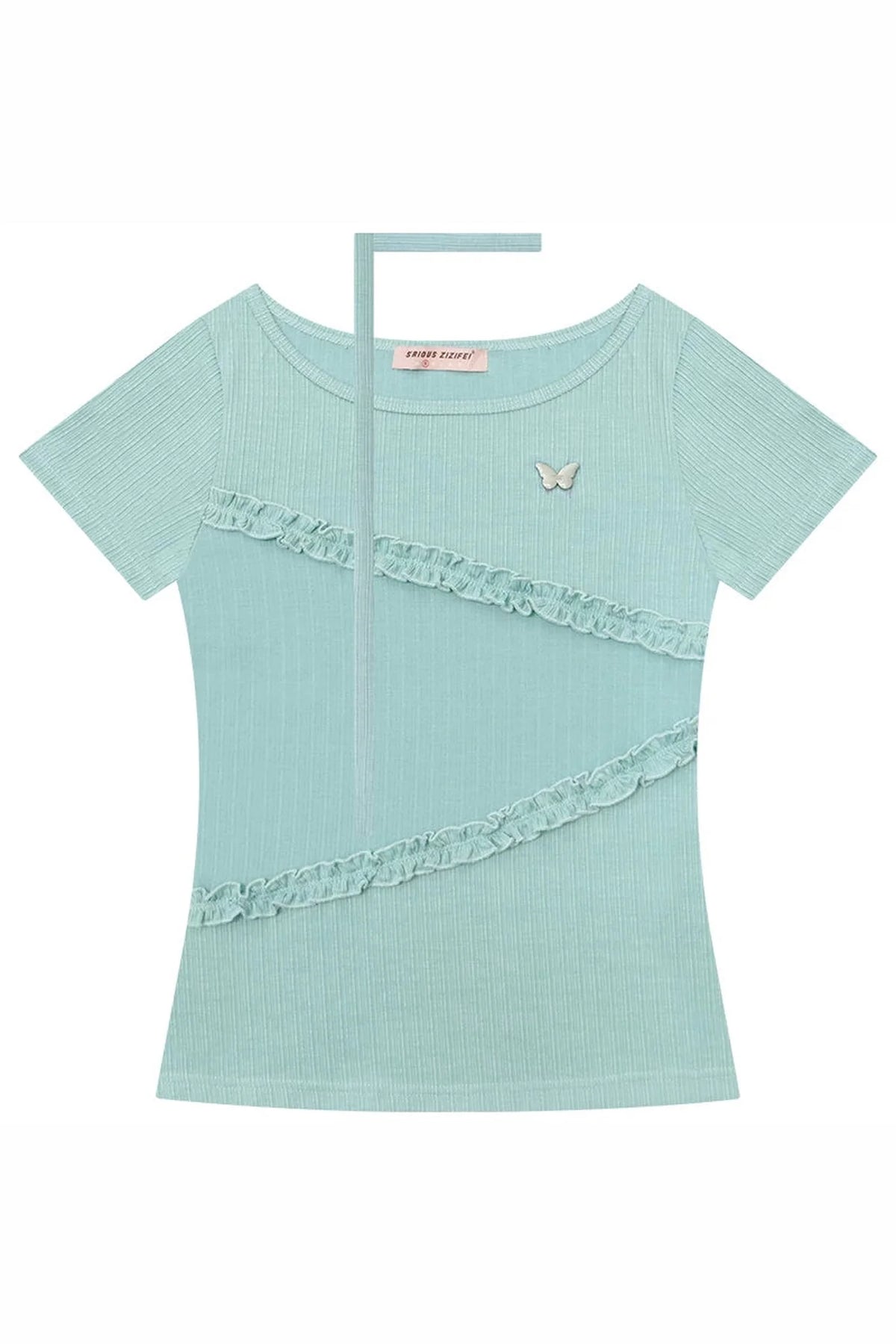 Misty Pleats Lace T-Shirt
