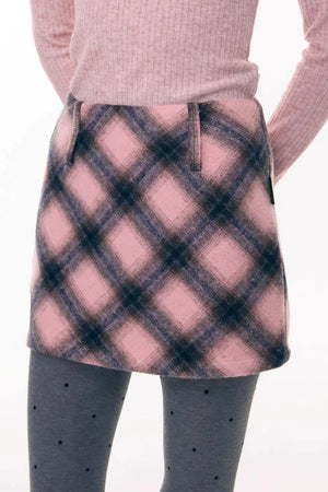 Misty Rain Plaid Skirt