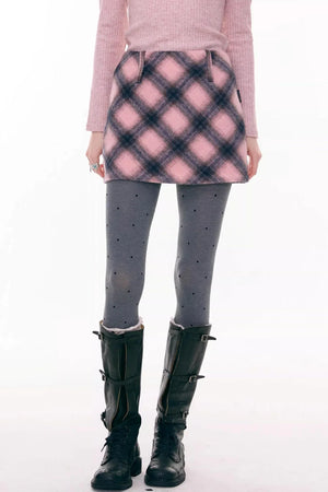 Misty Rain Plaid Skirt