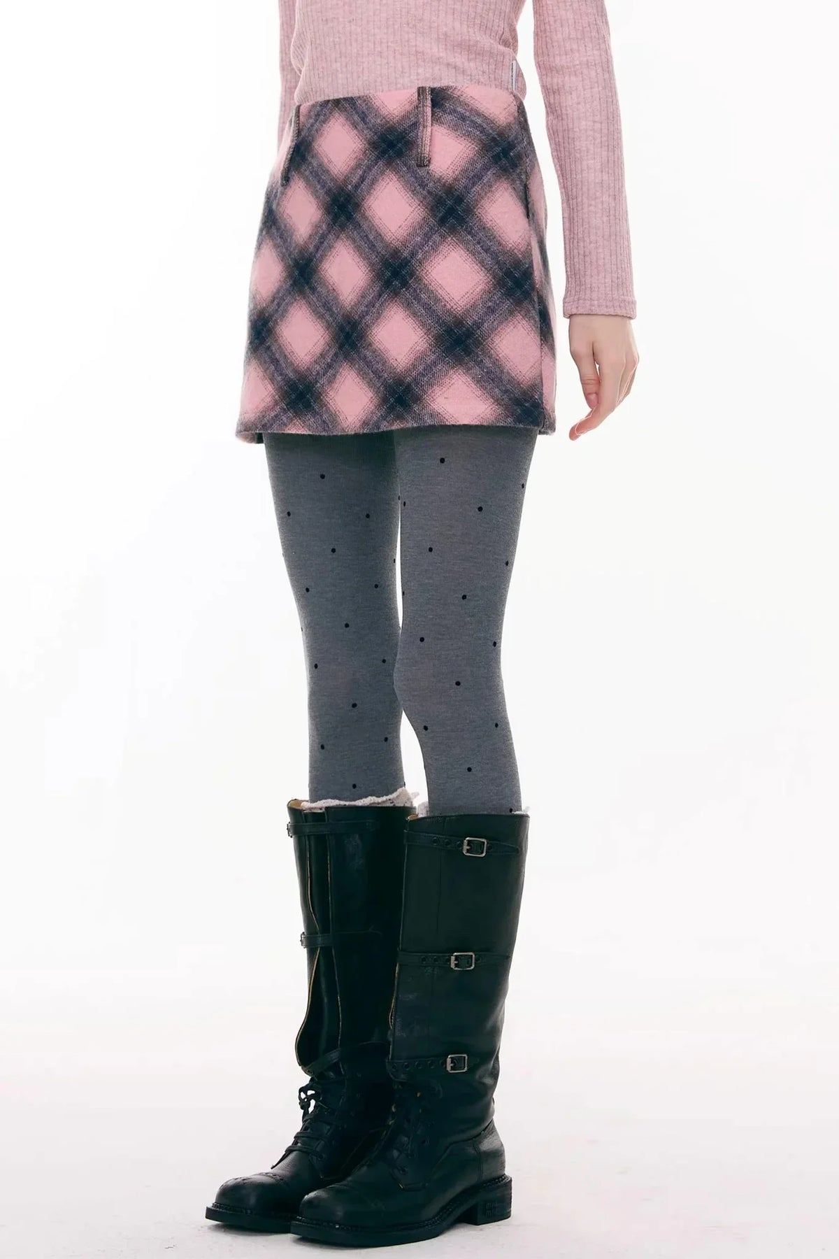 Misty Rain Plaid Skirt