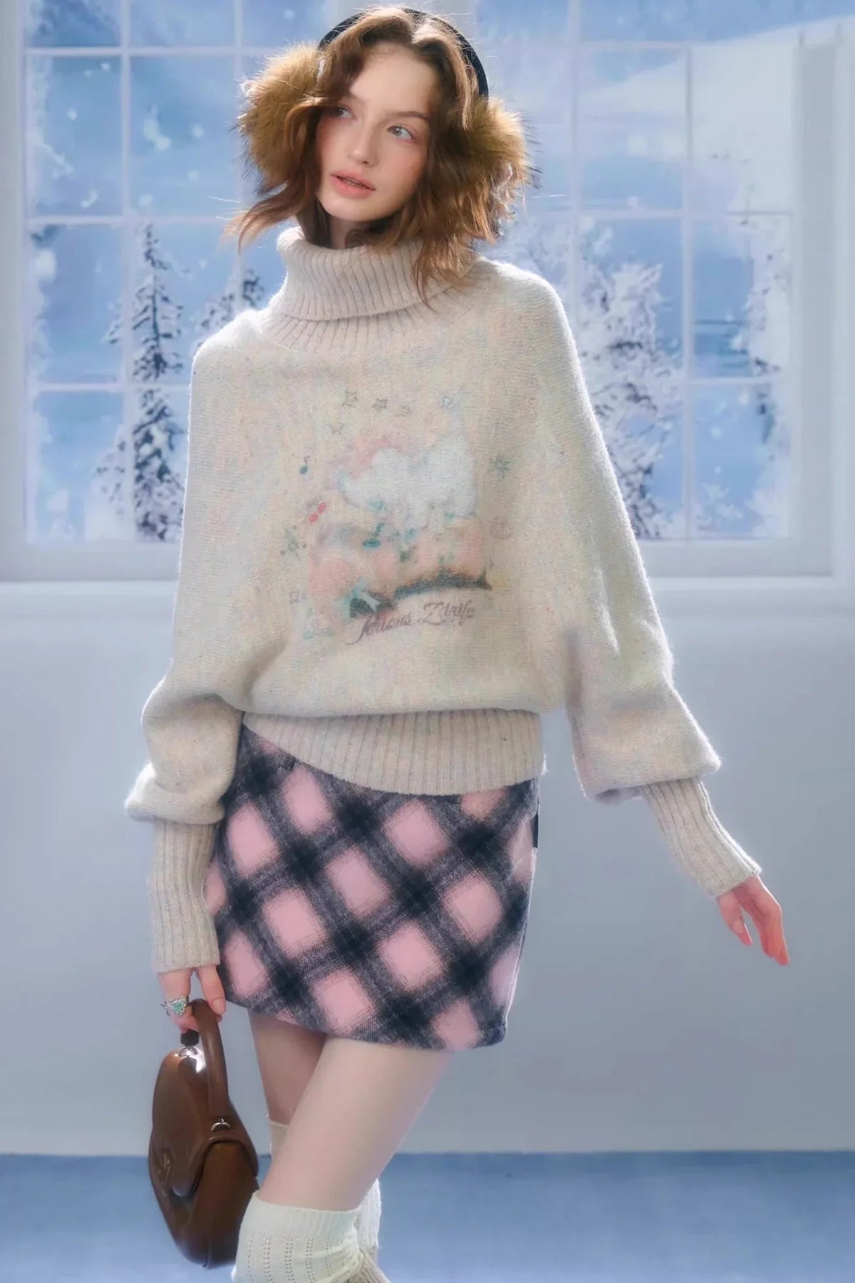 Misty Rain Plaid Skirt
