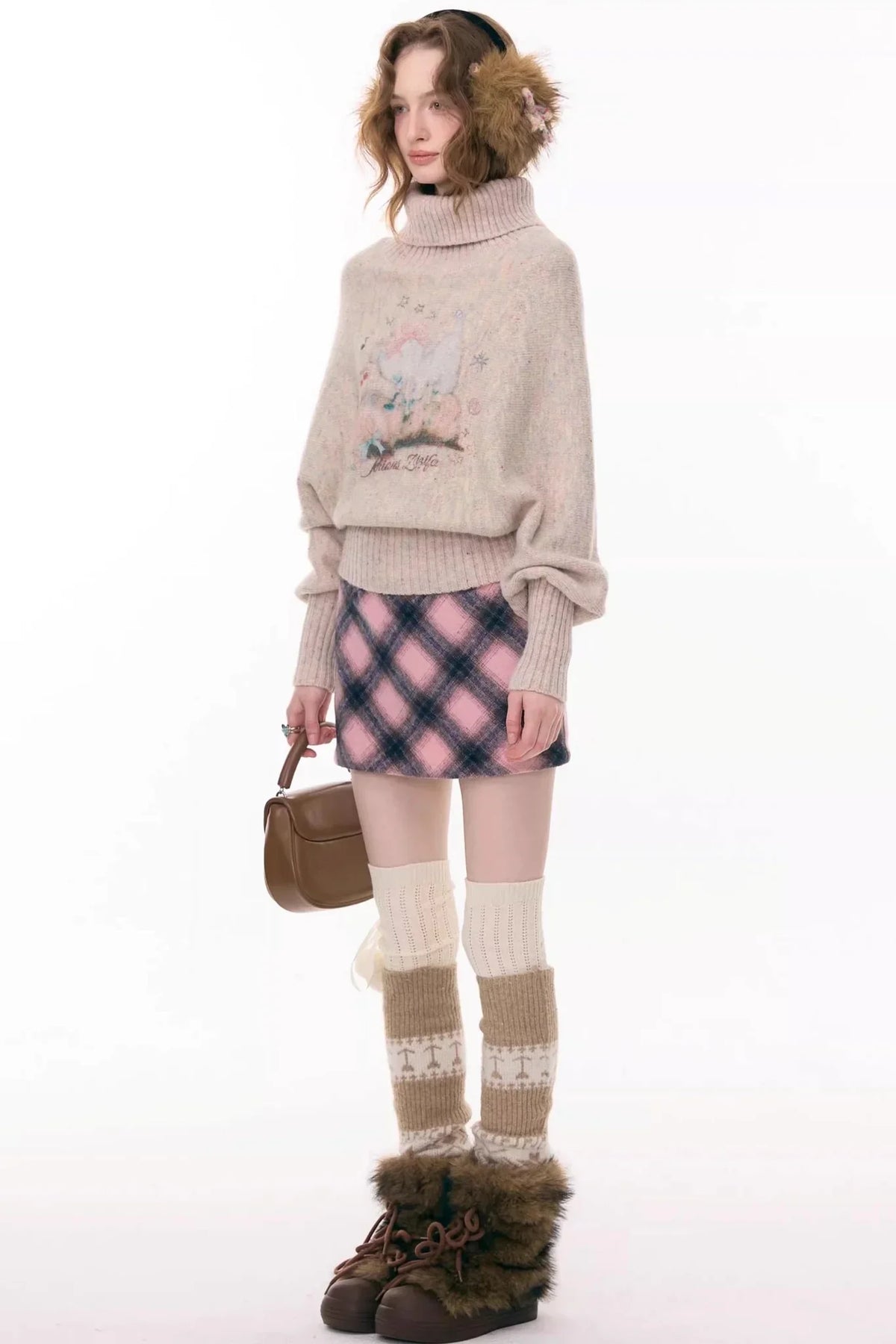 Misty Rain Plaid Skirt