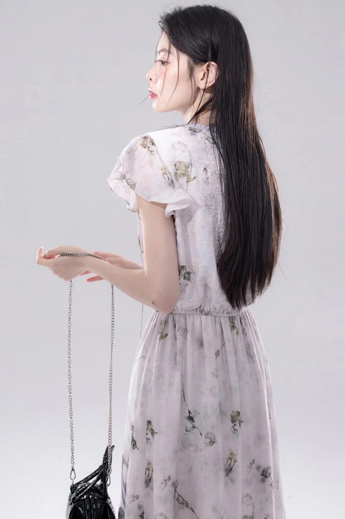 Misty V-Neck Tie-Dye Dress