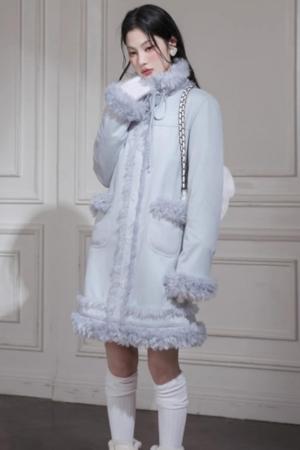 Misty Velvet Fur Coat