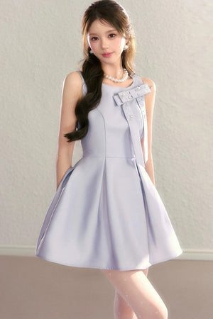 Miu-Style Sleeveless A-Line Dress