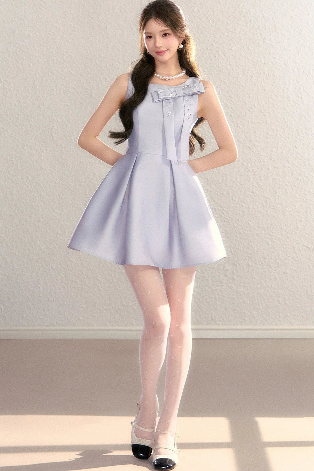 Miu-Style Sleeveless A-Line Dress