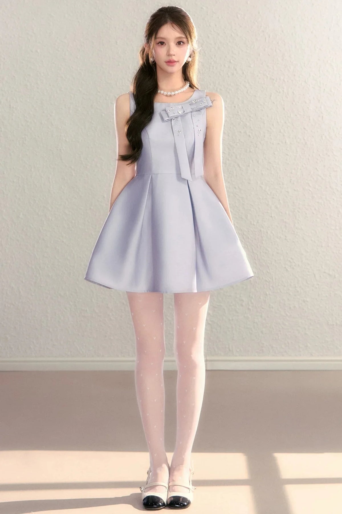 Miu-Style Sleeveless A-Line Dress